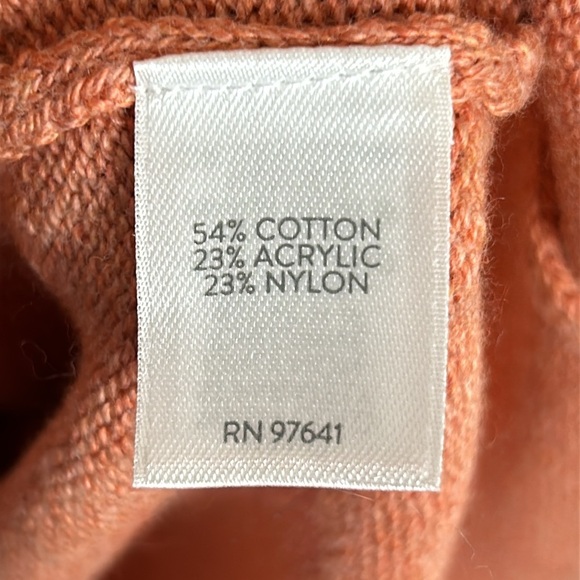 Pure J JILL Red Clay Heather Coral Waist Drawstring midi sweater dress size L - Picture 11 of 12